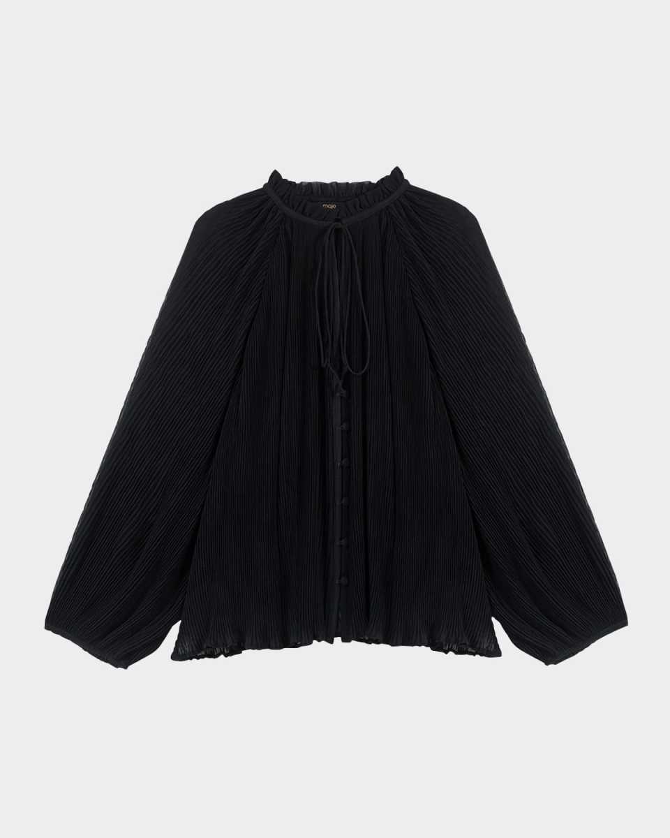 Cecape Pleated Chiffon-Effect Shirt